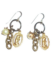 Angel Court: Pearl and Mary Earrings