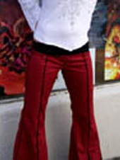 Buddhaful Poplin Fancy Pant - Black/Burgundy