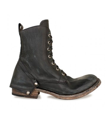 Bed Stu Bragg Boot - Black Washed Scratched