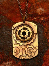 Dax Savage Americhanical Gear Pendant