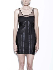 Factory by Erik Hart: Bustier Tank Dress with Mesh