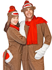 Sock Monkey Footie Pajama Costume