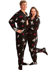 Cute Emo Skull Footie Pajamas
