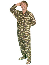 Green Camo Footie Pajamas