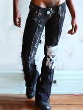 Junker Designs Blk Denim Bondage Jeans