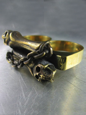Jungle Tribe Chain n Bones Brass Knuckle Ring