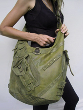 Jungle Tribe Leather Nihilistic Navigator - Olive