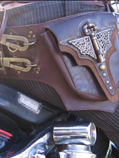 Jungle Tribe Brass Blaster Belt - Brown