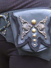Jungle Tribe Brass Butterfly Belt - Black
