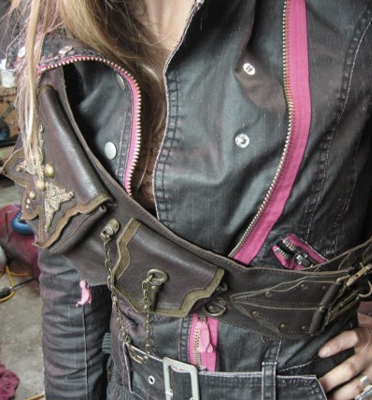 Jungle Tribe Brass Butterfly Belt - Brown