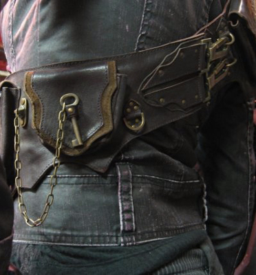 Jungle Tribe Brass Butterfly Belt - Brown