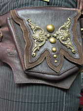 Jungle Tribe Brass Butterfly Belt - Brown