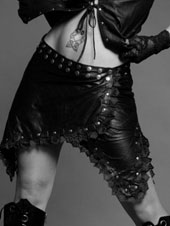 Miss Be Plit Leather Wrap Skirt