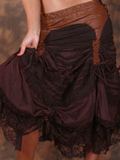 Miss Be Black Long Burlesque Skirt