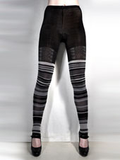 Stipe and Lace Leggings