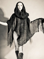 S & G Clothing Fringe Poncho Cape