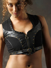 Sefirah Fierce Leather Geo Top