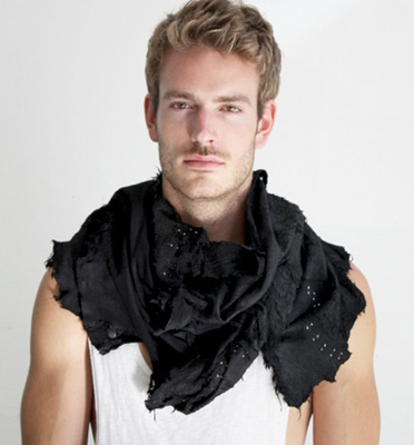 Skingraft Distressed Leather Scarf