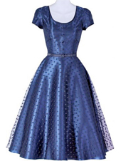 Stop Staring! True Blue Satin Dress
