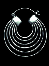 Tawapa Silver Undulation Hoops