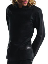 V-Moda Mens Asymmetrical Bondage Jacket