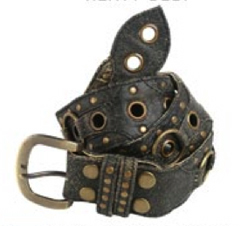 Antique Black Leather/Antiqued Hardware