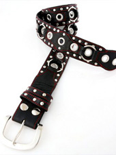 Heavy Belt - Black Leather / Silver Hardware