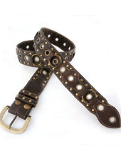 Heavy Belt - Antique Brown Leather / Antiqued Hardware