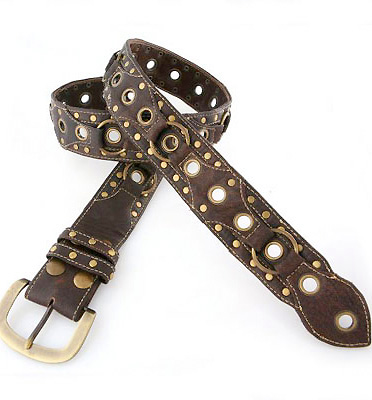 Heavy Belt - Antique Brown Leather / Antiqued Hardware