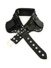 Wild Card Rider Belt - Black Leather
