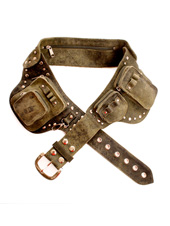 Wild Card Rider Belt - Crackle Green Leather