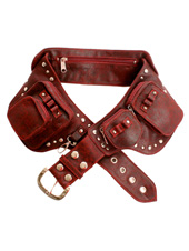 Wild Card Rider Belt - Crackle Red Leather