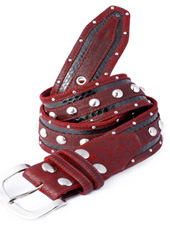 Wild Card Speed Racer Belt - Crackle Red