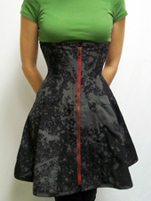 22 Ava Skirt Bleached Black Twill