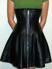 22 Ava Skirt Black Leather