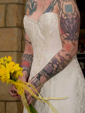 26 Peek-A-Boo Corset Dress (Ivory Brocade)