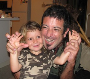 Dara and Keilan Ratredz designer Dara and son Keilan.