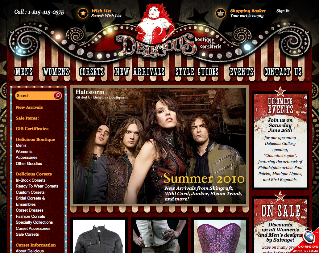 Our NEW Delicious Boutique site, 2010.