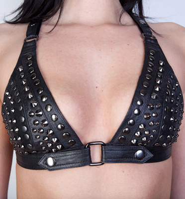Jungle Tribe Full Stud Leather Bra Top : Delicious Boutique