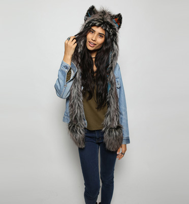 Spirit Hoods Mystic Silver Fox Italy Spirit Hood : Delicious 