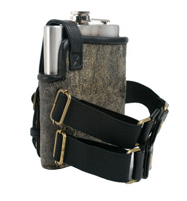 garter belt flask Fiasco Garter Flask Black/Brass main image 0