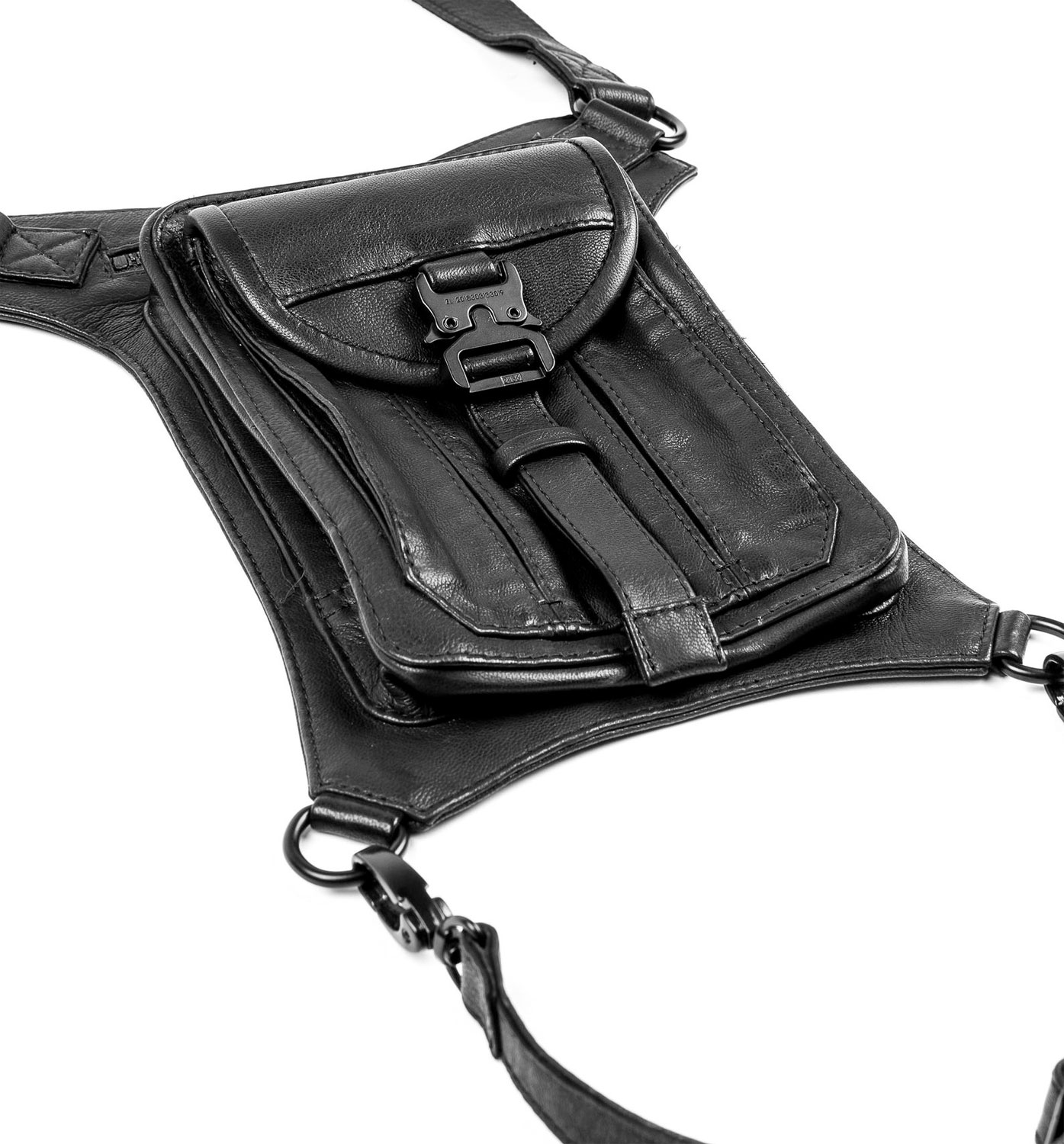 BLASTER 4.0 Black Leather Shoulder Holster and Hip Bag 