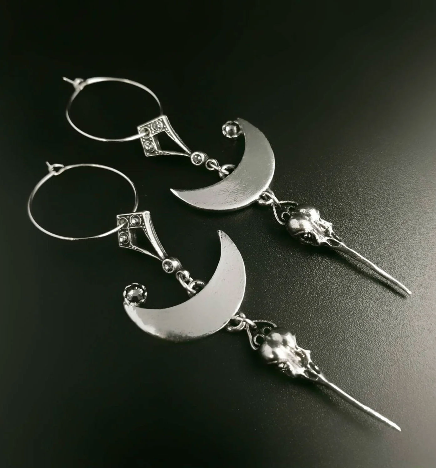Bone Hoop Earrings Med.