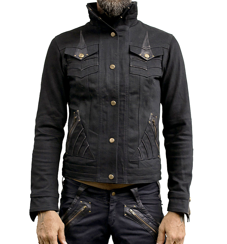 Anahata Designs Alloy Denim + Leather Jacket : Delicious Boutique