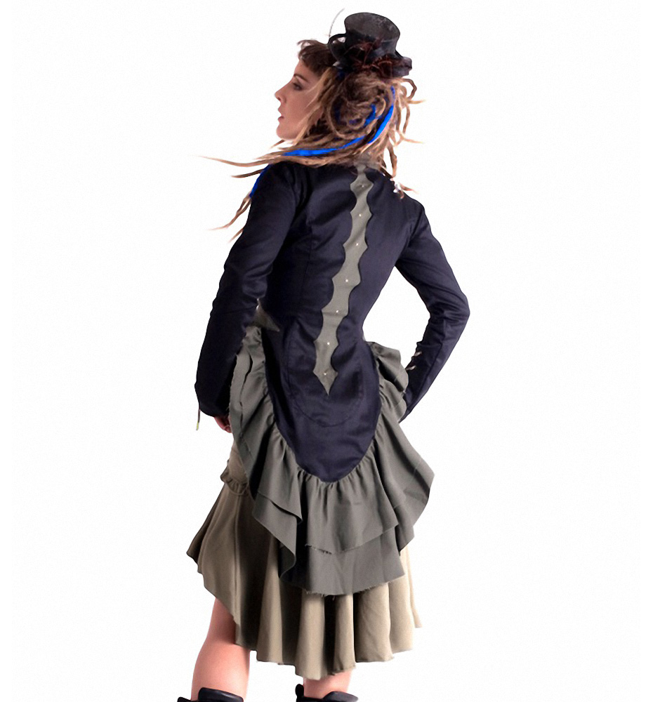 green emerald velvet dress Steampunk Fairy Sleeveless Dress