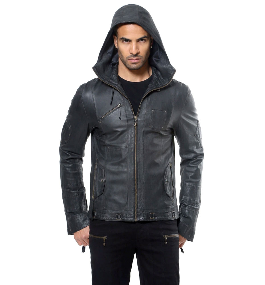Jan Hilmer Tiger Leather Hoody : Delicious Boutique