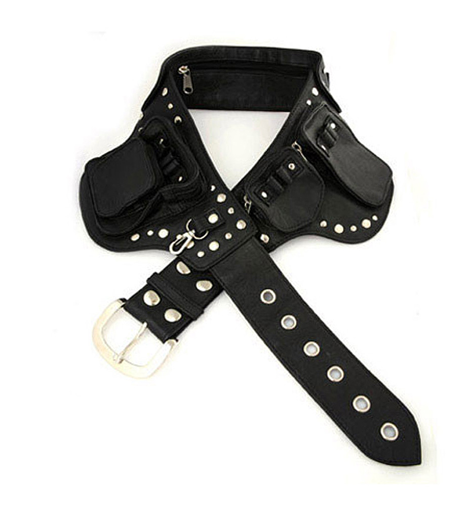 Wild Card Rider Belt - Black Leather : Delicious Boutique display picture 1