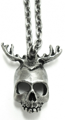 Shop Martha Rotten Skull Antlers Necklace